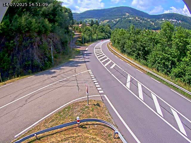 Caméra autoroute France - N66, col du Bussang direction Remiremont