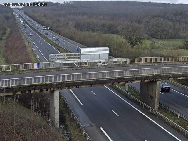 Caméra autoroute France - A31, Zoufftgen direction Luxembourg-ville, à la frontière entre la France et le Luxembourg