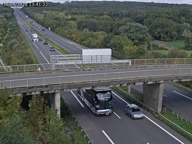 Caméra autoroute France - A31, Zoufftgen direction Luxembourg-ville, à la frontière entre la France et le Luxembourg