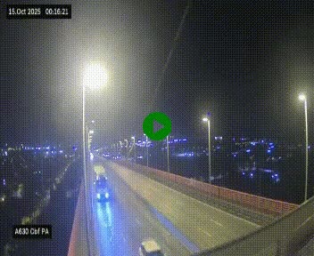Webcam autoroute sur le périphérique de Bordeaux (A630) au nord de la ville. Caméra située sur le Pont d'Aquitaine.