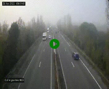 Webcam routière à la fin de la N10, en périphérique ouest d'Angouleme, proche de la jonction avec l'A10