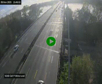 Webcam sur le périphérique de Bordeaux à l'est de la ville. Caméra située sur le Pont Mitterand sur la N230