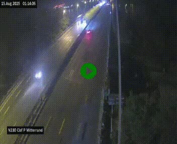 Webcam sur le périphérique de Bordeaux à l'est de la ville. Caméra située sur le Pont Mitterand sur la N230