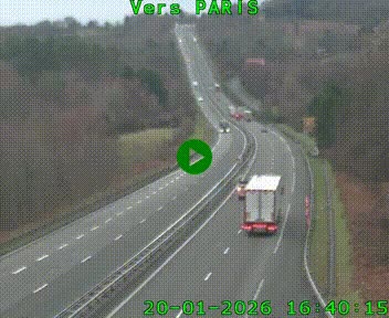 Caméra routière sur l'autoroute A20 à Bessines-sur-Gartempe. Vue orientée vers Paris