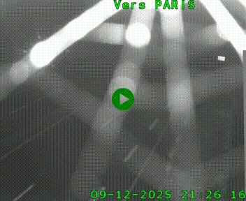 Caméra routière sur l'autoroute A20 à Saint-Hilaire-Bonneval, au sud de Limoges. Vue orientée vers Paris