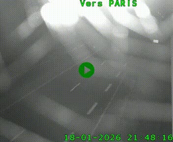 Caméra routière sur l'autoroute A20 à Saint-Hilaire-Bonneval, au sud de Limoges. Vue orientée vers Paris