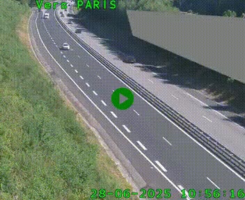 Caméra routière sur l'autoroute A20 à Saint-Pardoux-l'Ortigier, à la jonction avec l'A89. Vue orientée vers Paris