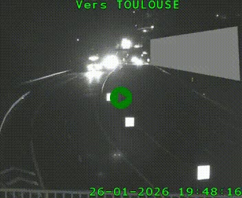 Caméra routière sur l'autoroute A20 à Noailles, en périphérie de Brive-la-Gaillarde. Vue orientée vers Toulouse