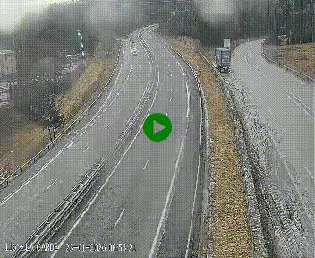 Caméra autoroute A75 à hauteur du col du rocher blanc en direction de Montpellier