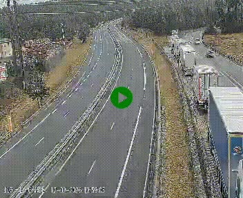 Caméra autoroute A75 à hauteur du col du rocher blanc en direction de Montpellier