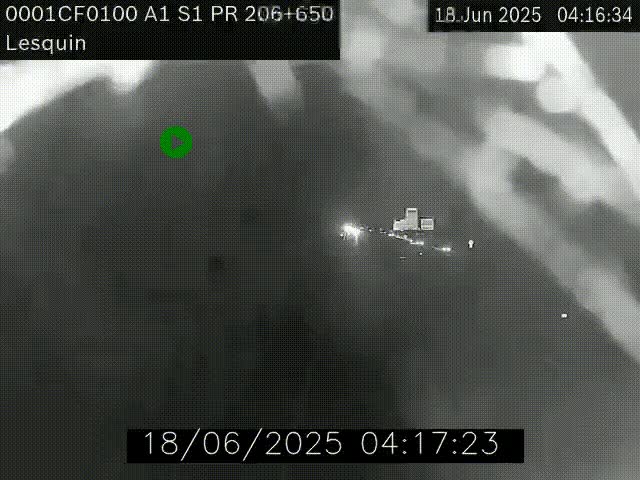 Webcam autoroute A1 à hauteur de Lesquin. Vue orientée vers Lille
