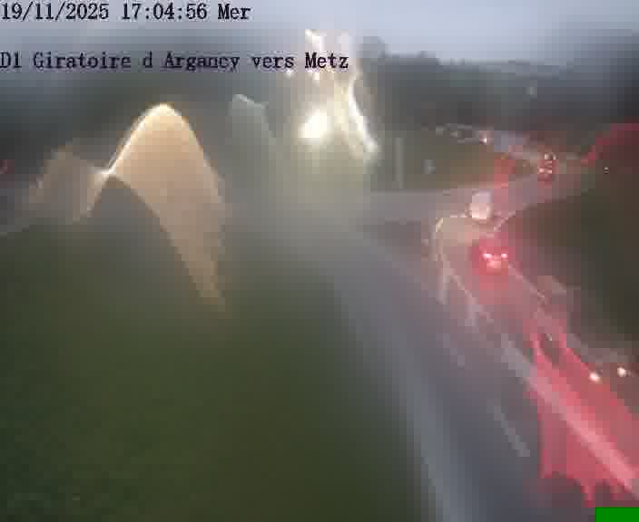 Webcam installée le long de D1 (France) à Argancy, pointée vers Metz, utile pour suivre précisément les conditions de trafic.