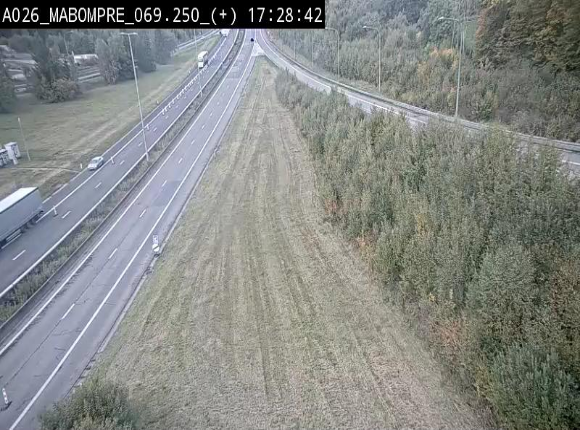 Webcam E25 (A26) à Mabompré. Vue orientée vers le Luxembourg