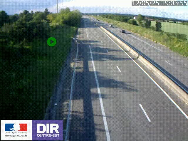 Webcam sur le contournement de Valence, sur la Nationale 7, à la jonction avec la N532, caméra orientée vers Grenoble