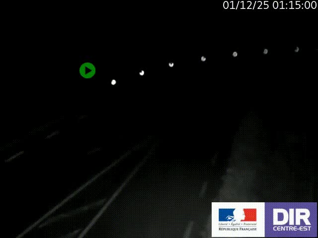 Webcam sur le col Pin Bouchain, vue orientée vers Roanne, en provenance de Lyon sur la nationale 7 (N7)