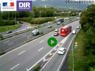Webcam sur la Nationale 201 à hauteur de la sortie Chambéry-Nord, avant à la jonction entre l'A41 et l'A43, en direction de Lyon