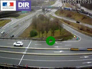 Webcam traffic à Grenoble-sud sur l'autoroute A480. Vue orientée vers l'entrée et la sortie de Grenoble
