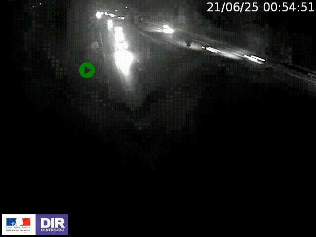 Webcam à Bron sur l'A43 à la jonction avec le boulevard périphérique de Lyon (D383). Vue orientée vers Lyon