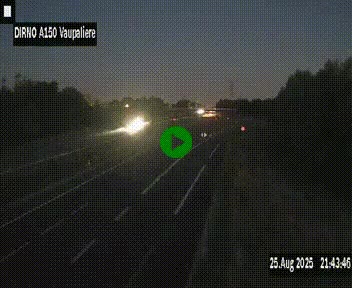 Webcam autoroute A150 à hauteur de La Vaupalière en périphérie de Rouen. Vue orientée vers Rouen