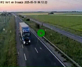 Webcam à hauteur de Vert-en-Drouais sur la N12, en périphérie de Dreux. Vue orientée vers Alençon