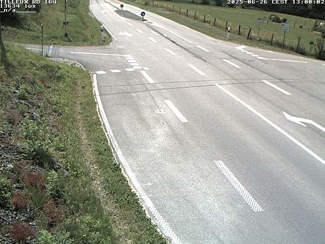 Webcam sur la RD164 à Tilleux. Vue orientée vers Neufchâteau