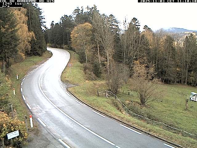 Caméra à proximité du col du Bonhomme sur la D415 à Plainfaing vers l'Alsace