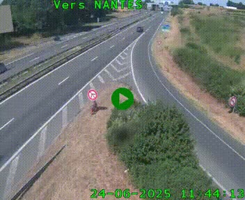 Webcam N147 au nord de Poitiers et à la jonction avec la A10