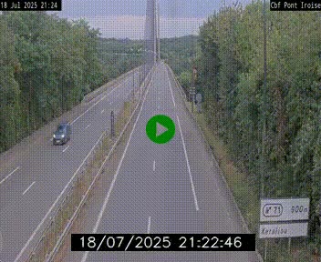 Webcam sur la N165 après le Pont de l'Iroise, à l'entrée de Brest
