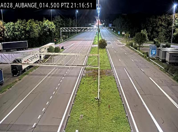 Webcam autoroute Belgique - Aubange - A28 direction Arlon - BK 14