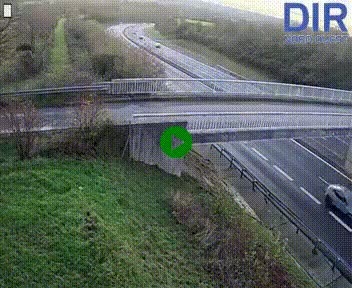Webcam sur A84 à hauteur de Pont-Farcy, au niveau du pont autoroutier sur la Vire, au sud de Saint-Lô