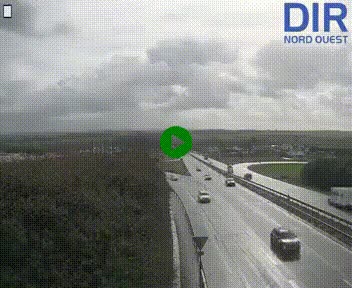 Webcam au début de l'A84 sur le périphérique Ouest de Caen (N814) à hauteur de la sortie 9, Porte de Bretagne
