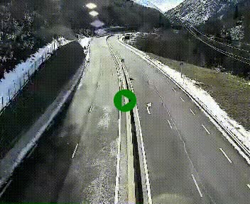 Webcam Porté-Puymorens sur N320, en direction de Pas de la Casa (Andorre)