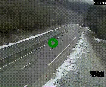 Webcam dans les Pyrénées à hauteur de Mérens-les-Vals sur N320, en direction de Pas de la Casa (Andorre)