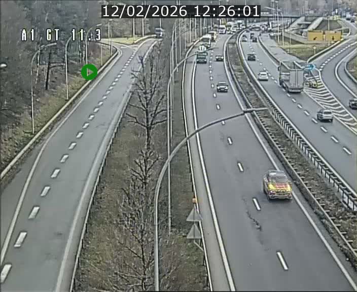 Traffic live webcam Luxembourg Senningerberg - A1 direction Allemagne - BK 11.3