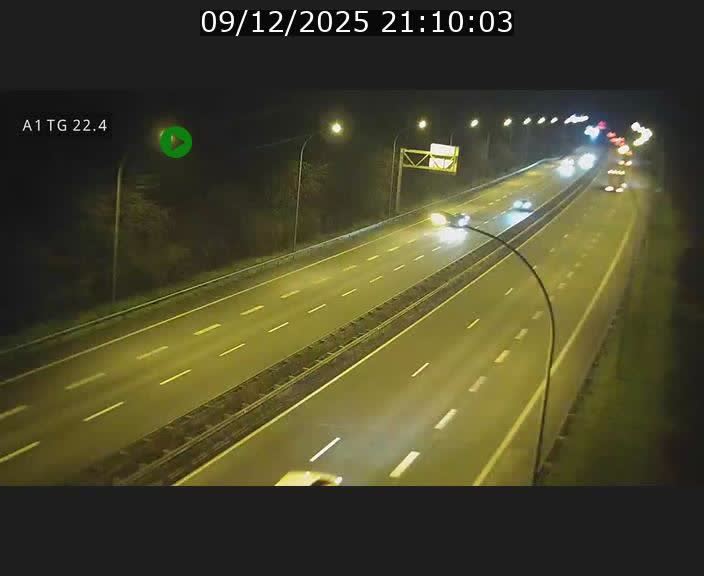 Traffic live webcam Luxembourg Flaxweiler - A1 direction Luxembourg - BK 22.4