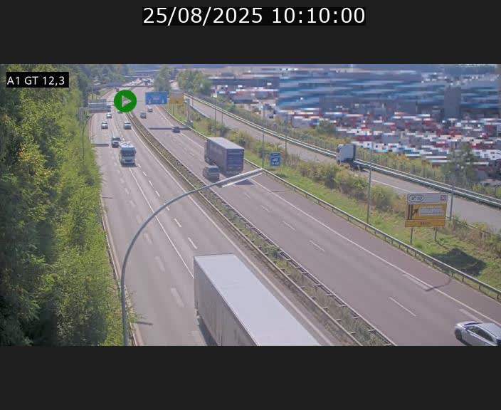 Traffic live webcam Luxembourg Senningerberg - A1 direction Allemagne - BK 12.3