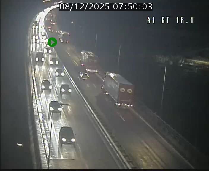 Traffic live webcam Luxembourg Niederanven - A1 direction Allemagne - BK 16.1