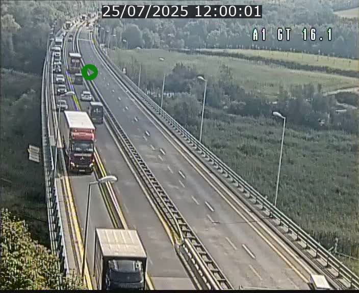 Traffic live webcam Luxembourg Niederanven - A1 direction Allemagne - BK 16.1