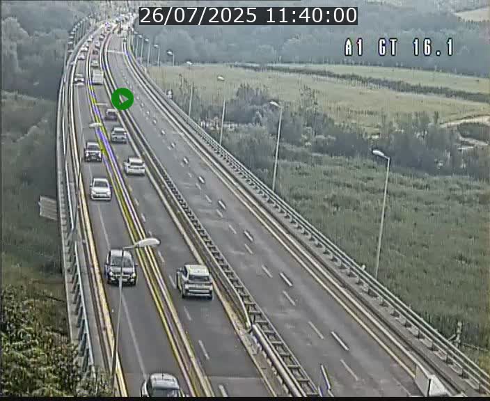 Traffic live webcam Luxembourg Niederanven - A1 direction Allemagne - BK 16.1
