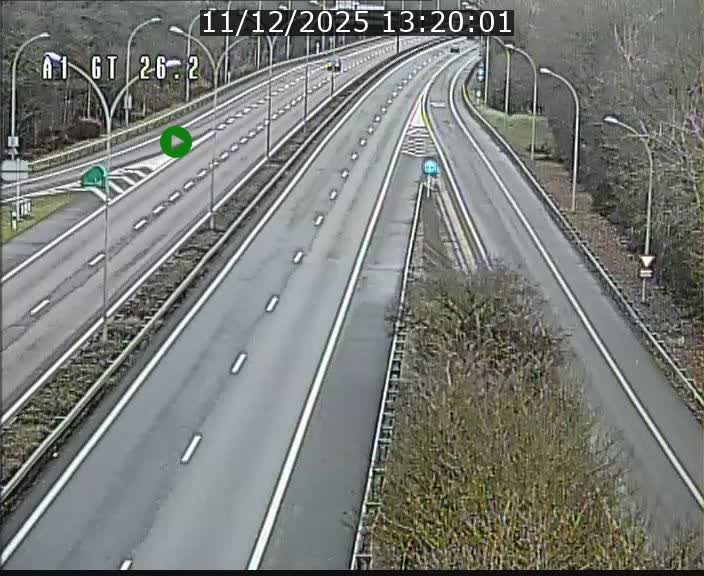 Traffic live webcam Luxembourg Grevenmacher - A1 direction Allemagne - BK 26.2