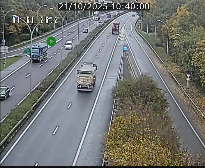 Traffic live webcam Luxembourg Grevenmacher - A1 direction Allemagne - BK 26.2