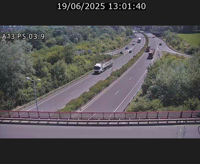 Traffic live webcam Luxembourg Differdange - A13 direction Esch-sur-Alzette - BK 3.9