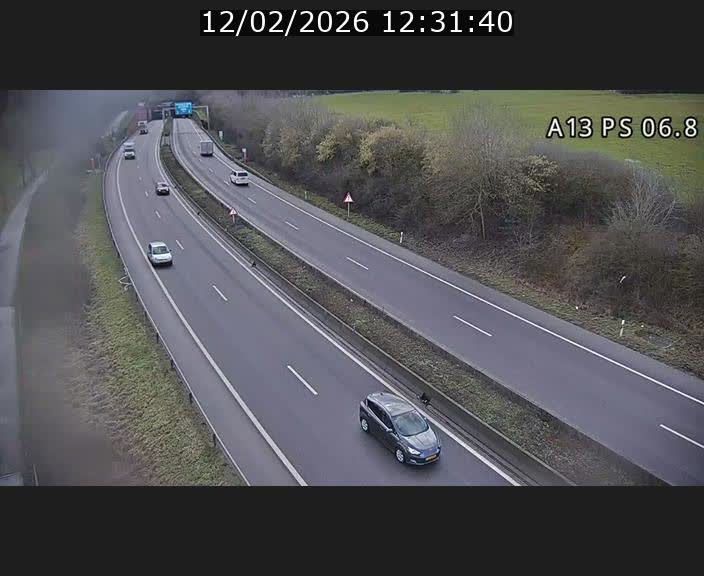 Traffic live webcam Luxembourg Ehlerange - A13 direction Esch-sur-Alzette - BK 6.8