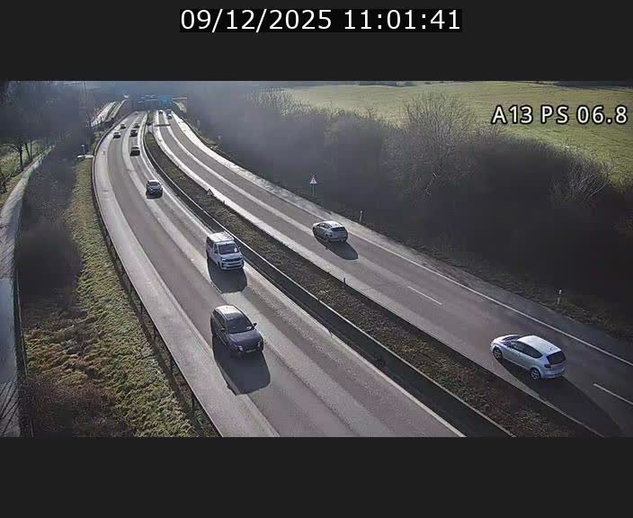 Traffic live webcam Luxembourg Ehlerange - A13 direction Esch-sur-Alzette - BK 6.8