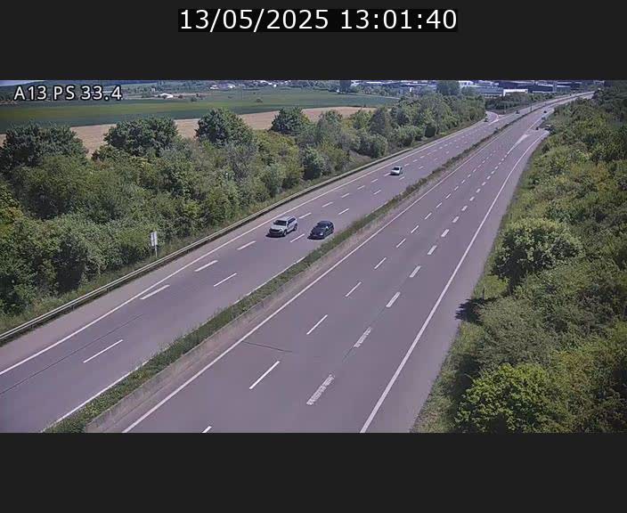 Webcam trafic sur A13 à hauteur de Mondorf-les-Bains en direction d'Altwies
