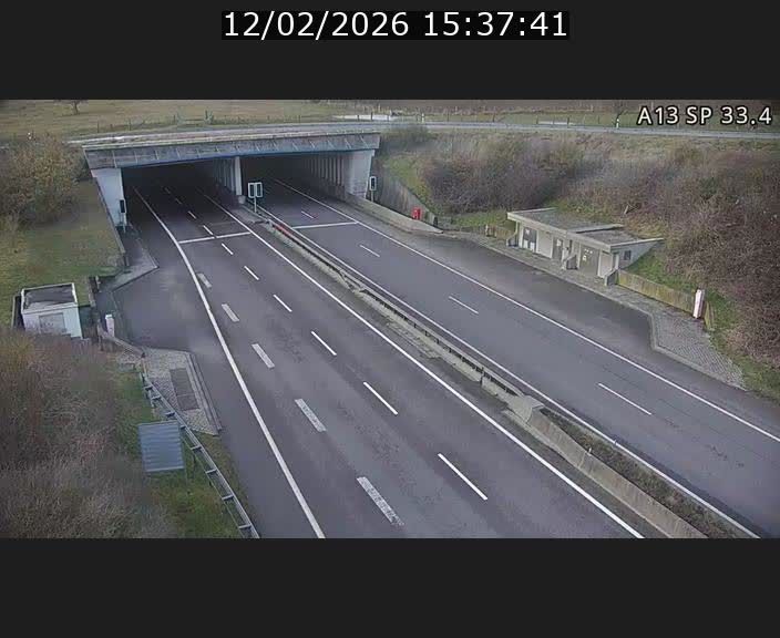 Webcam trafic sur A13 à hauteur d'Altwies en direction de Mondorf-les-bains et en provenance de l'Allemagne