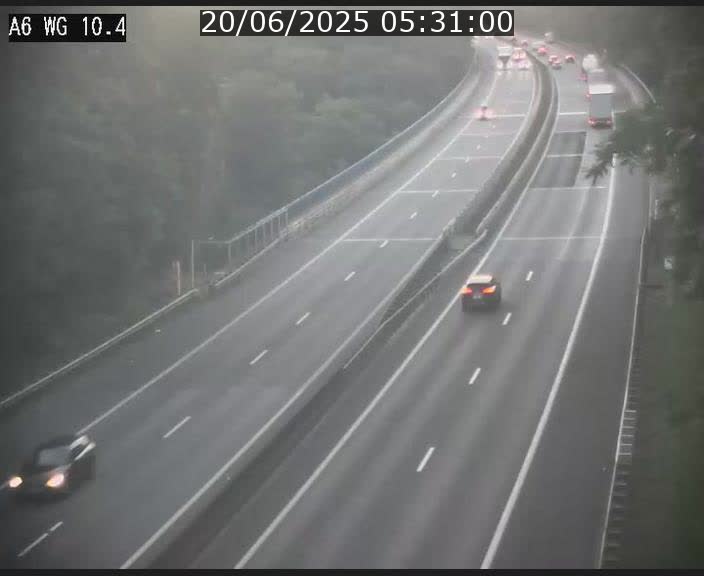 Traffic live webcam Luxembourg Mamer - A6 - BK 10.4 - direction Luxembourg/France/Allemagne