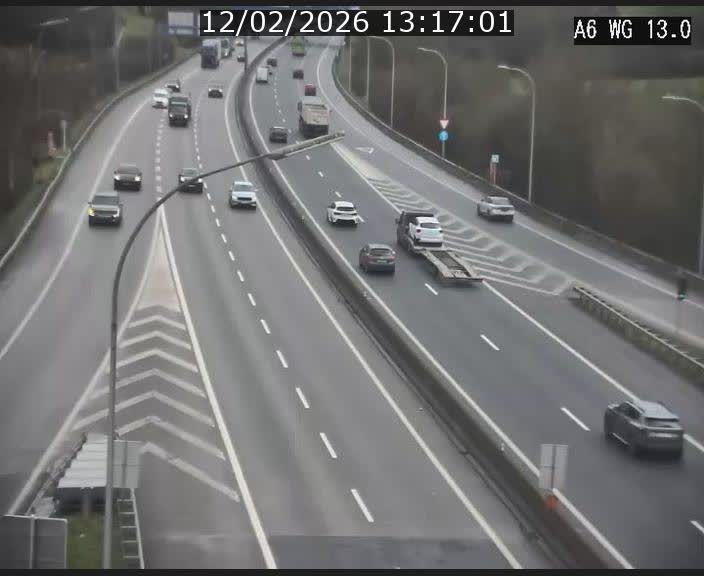Traffic live webcam Luxembourg Mamer - A6 - BK 13 - direction Luxembourg/France/Allemagne