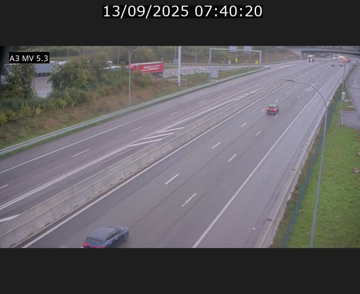 Webcam à l'Aire de Berchem au Luxembourg sur l'A3. Vue orientée vers la France