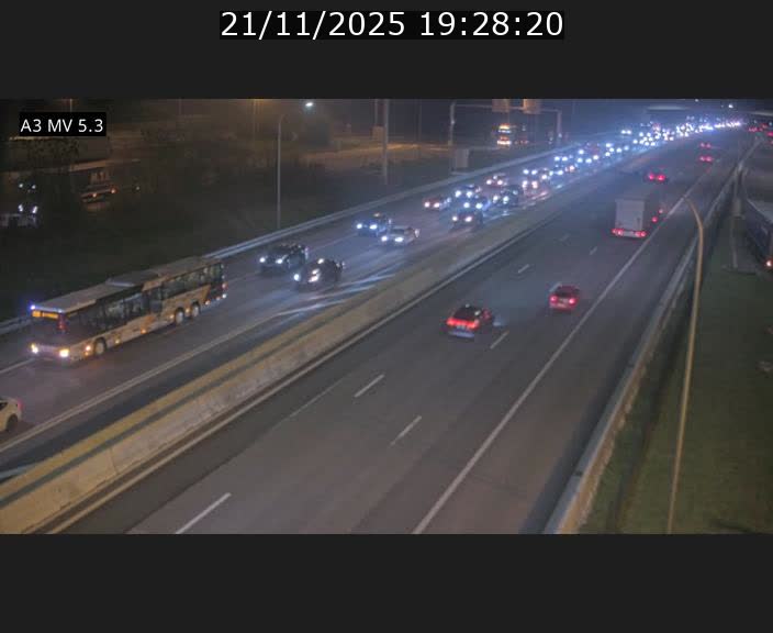 Webcam à l'Aire de Berchem au Luxembourg sur l'A3. Vue orientée vers la France